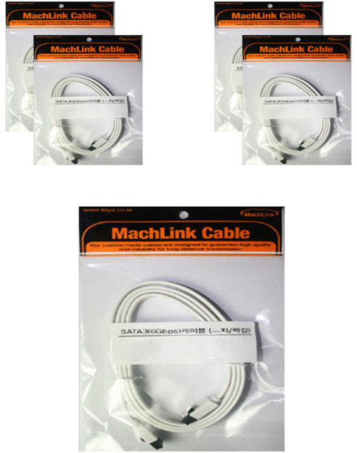 마하링크 SATA3 일자 케이블 Lock, 5개입, 30cm
