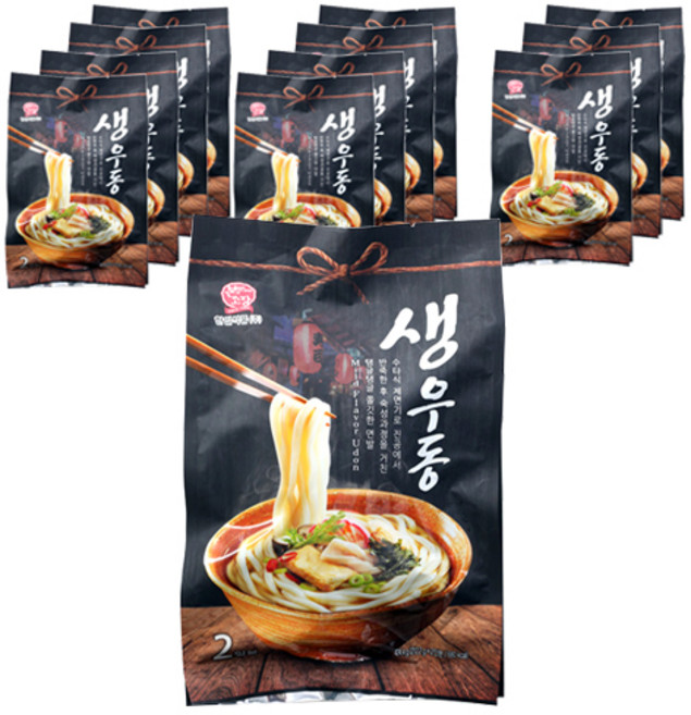 한일본고장 생우동 2인, 424.4g, 12개