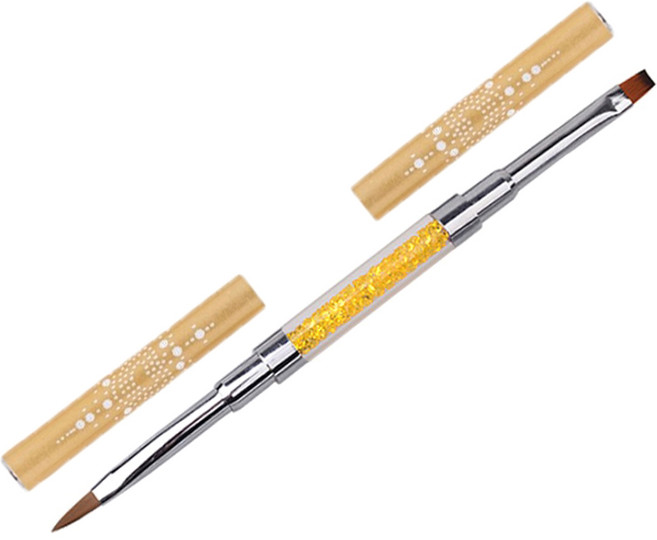 메이브라운 듀얼브러쉬 아크릴붓 + 평붓 MBN001-2, 혼합 색상, 1세트