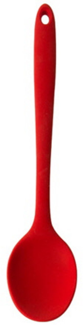 키친팩토리 파스텔 실리콘 요리 볶음스푼, 레드, 1개