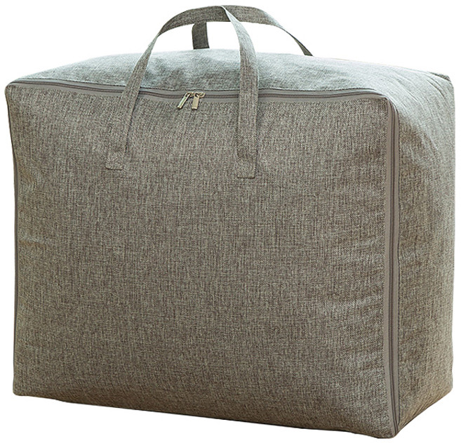 하늬통상 린넨 방수 이불 정리함, 그레이, 1개