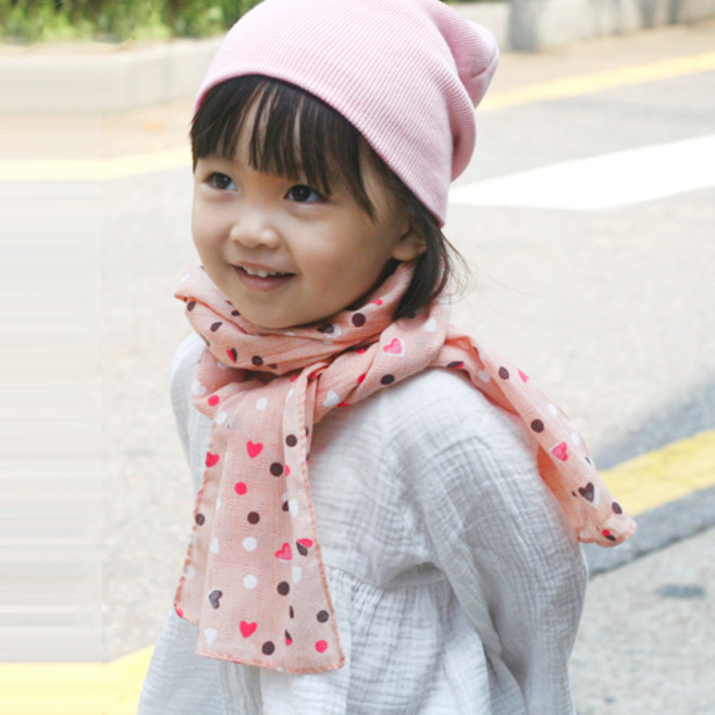 우주아이 여아용 러블리 머플러