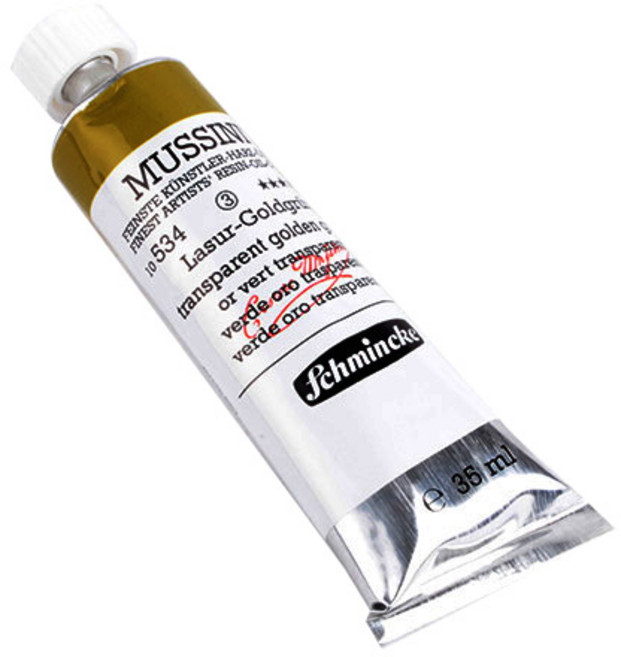 슈미케 무시니 유화물감 S3 534 TranslucentGoldenGreen, 35ml, 1색