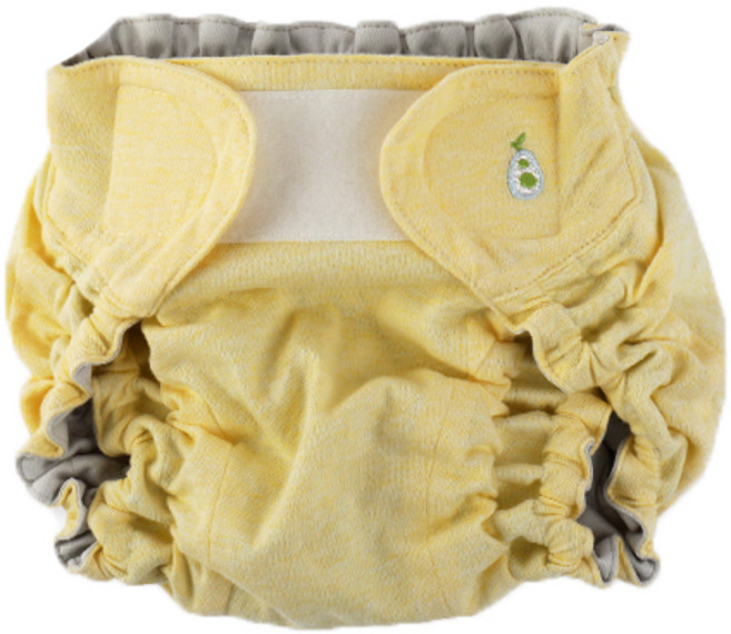 밤부베베 순한대나무 안심 천기저귀 커버 S, 옐로우, 1개