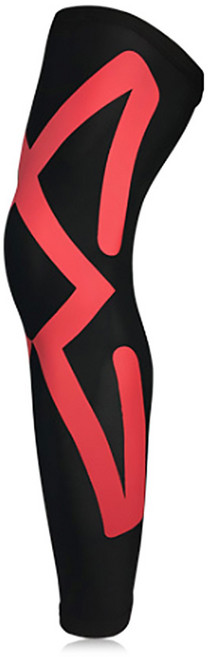 DM 알럽핏 스포츠 다리 레깅스 보호대, 레드, 1개