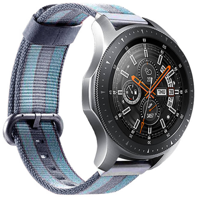 랩씨 갤럭시 워치 스트랩 나토 밴드 45/46mm 호환 22mm, 네이비그레이