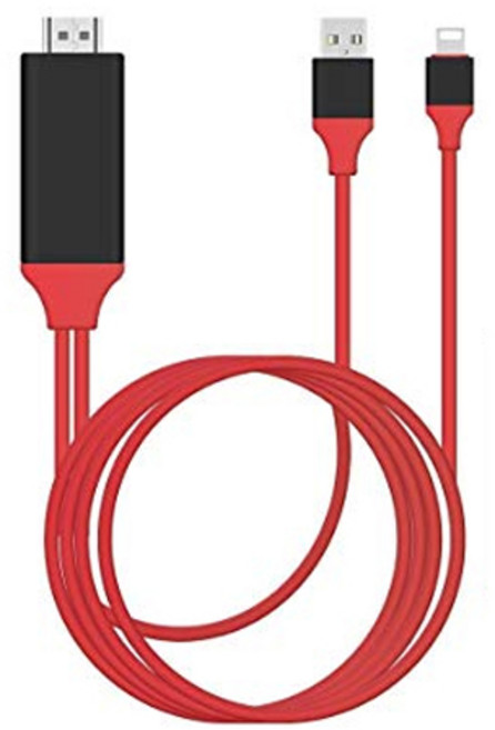 빨간오리 충전가능한 애플 8핀 겸용 MHL 케이블, 혼합 색상, 1개, 2m