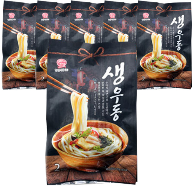 한일본고장 생우동, 424.4g, 6개