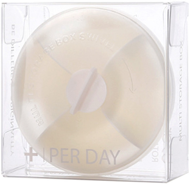 DM 알럽홈 휴대용 여행 알약 키트 반투명 화이트, 1개