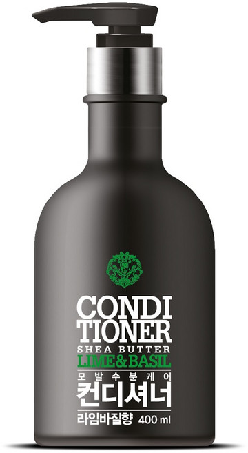오가니스트 블랙 쉐어버터 모발 수분케어 컨디셔너 라임바질향, 400ml, 1개