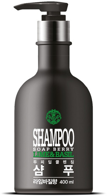 오가니스트 블랙 솝베리 두피 딥클렌징 샴푸 라임바질향, 400ml, 1개