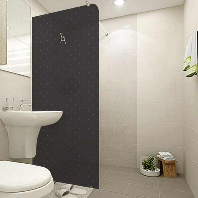 디자인수풀 샤워 윈도우 안개 시트지, 블랙 심플 게자리