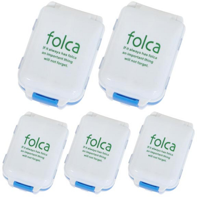 ABM 휴대용폴카알약케이스 블루, 1개