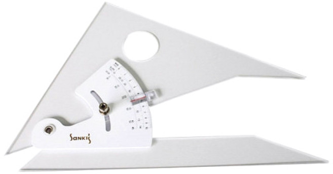 산키스 각도삼각자 30cm, 혼합 색상, 1개