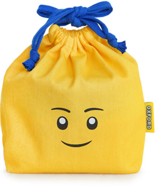 옥스포드 2단 런치박스 파우치, 1개, 옐로우