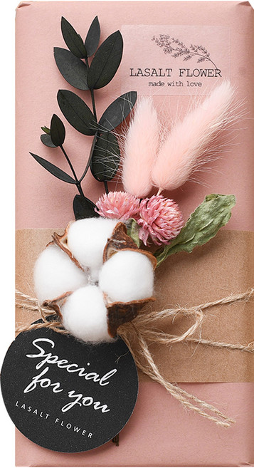 라솔트 프리저드 플라워 초콜릿 기프트 핑크, 페레로로쉐 8p + 크라프트 쇼핑백 + 메세지 카드, 1세트