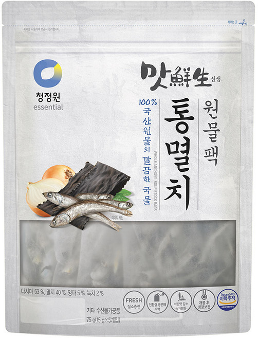 청정원 맛선생 통멸치 원물팩, 75g, 1개