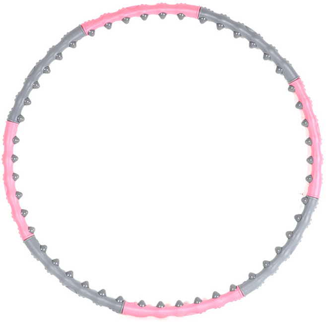 아리프 다이어트 지압 훌라후프, 1.6kg, 핑크 + 그레이, 1개