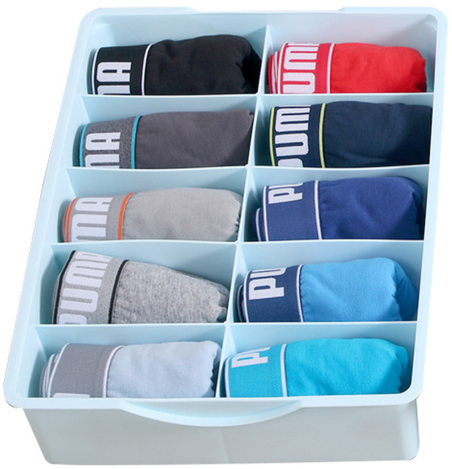 리빙해피 키친아트 속옷 정리함 1slot, 블루, 1개