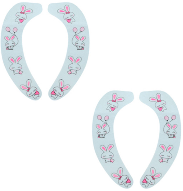 블럭마트 욕실 변기시트, 블루 랜덤 발송, 2개