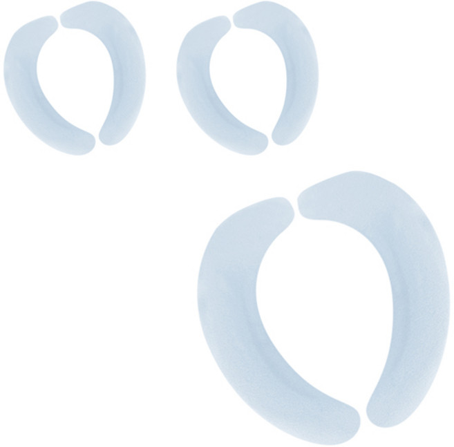 블럭마트 욕실 심플 변기시트, 블루, 3개