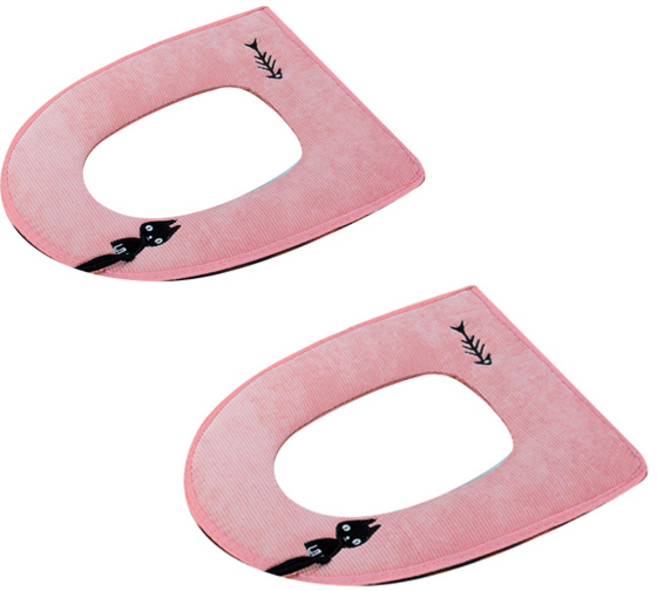 블럭마트 두꺼운 고양이 변기커버, 랜덤 발송, 2개입