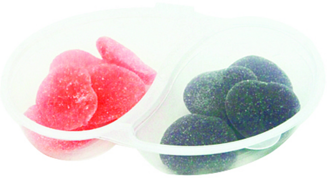 도나앤데코 PP내열 원터치 타원 2칸 소스컵 11.5 x 7.9 x 2 cm, 1개입, 25개입