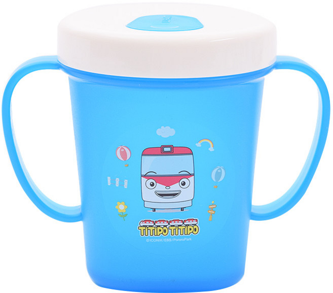 릴팡 띠띠뽀띠띠뽀 흘림방지 양손 빨대컵 TI5009, 혼합 색상, 1개