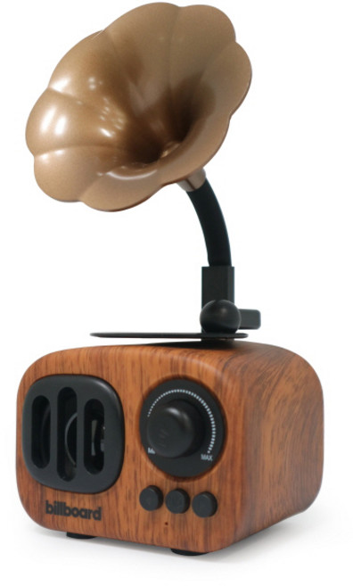 빌보드 레트로 All in One 휴대용 FM라디오 블루투스 스피커, RT-02, 내추럴 Wood