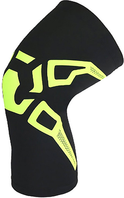 DM 알럽핏 스포츠 무릎 보호대 토시, 블랙 + 형광라인, 1개