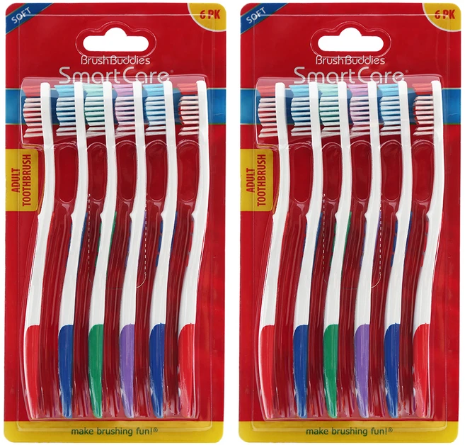 브러쉬버디즈 스마트케어 칫솔, 6개입, 2세트 - 쿠팡
