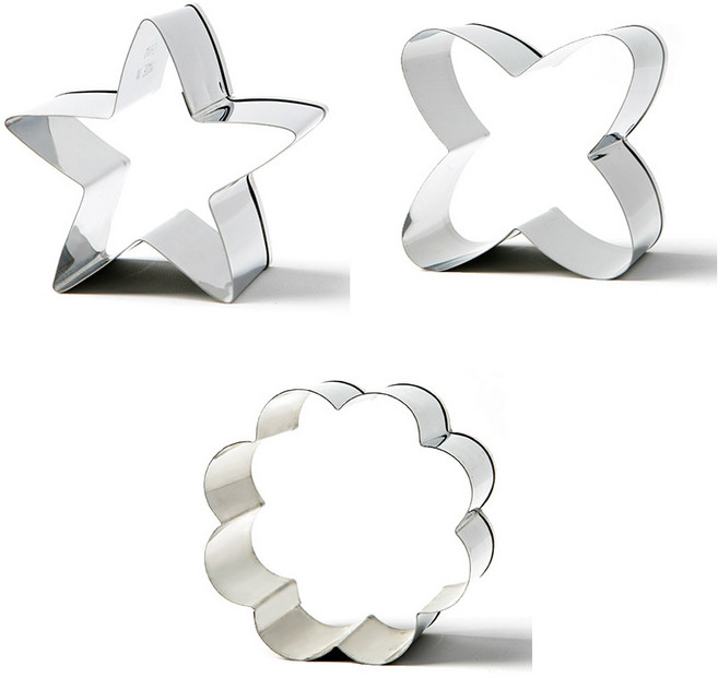 이홈베이킹 쿠키커터 3p, 별, 꽃, 국화, 1세트