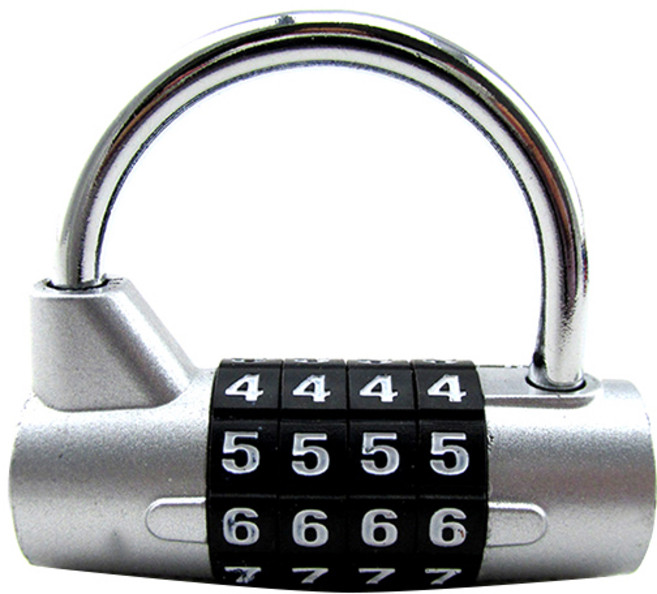 하늬통상 4단 원통 비밀번호자물쇠 실버, 1개