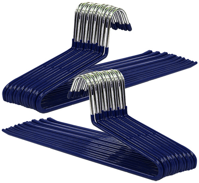 리벤스 코팅 논슬립 바지걸이, 네이비, 20개