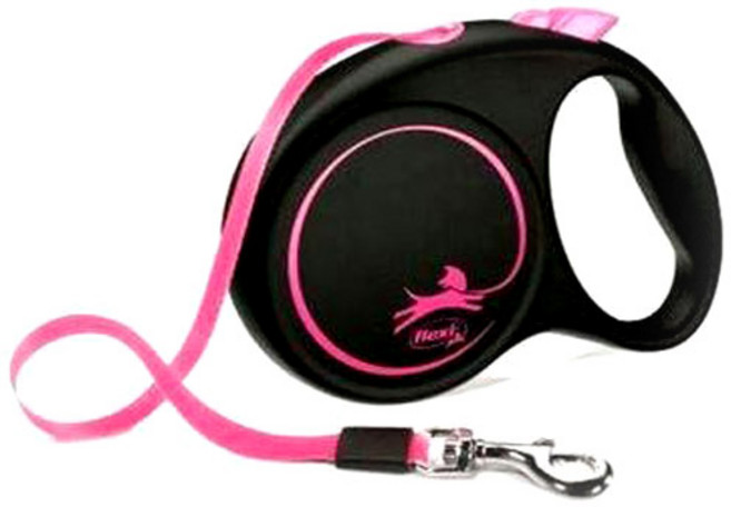 플렉시 자동 목줄, 핑크, 1개