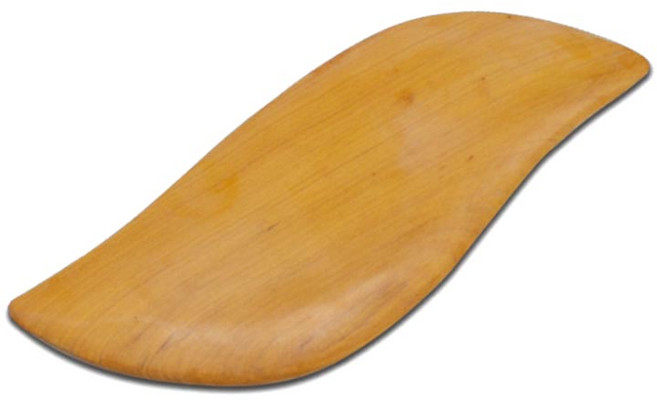 라이프포인트 괄사 지압 마사지기, 1개, 우드(나뭇잎)