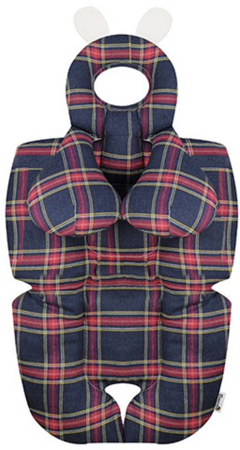 보니숑 짱구베개 + 목베개 일체형 사계절 유모차라이너, 비비안체크, 1개