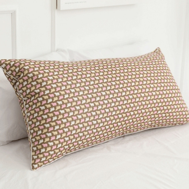 이투라이프 쿠션커버 핑크곰