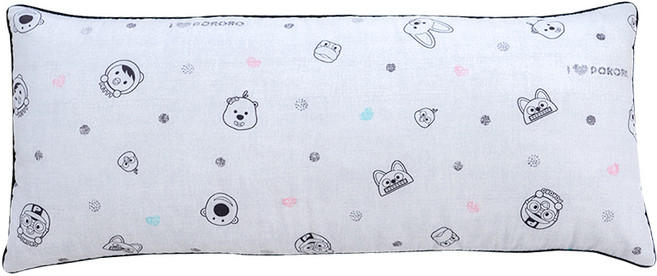시은데코 뽀로로 도트 베개커버, 그레이