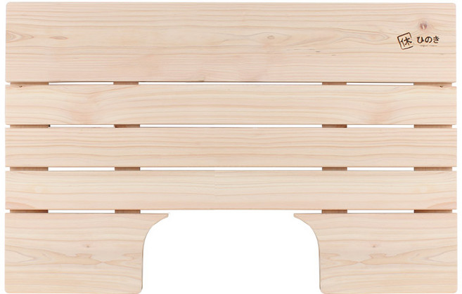 휴 플러스 편백나무 히노끼 원목발판 홈형 65 x 42 cm, 혼합색상, 1개