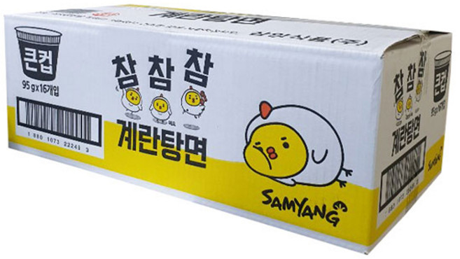 삼양 참참참 계란탕면 95g, 16개