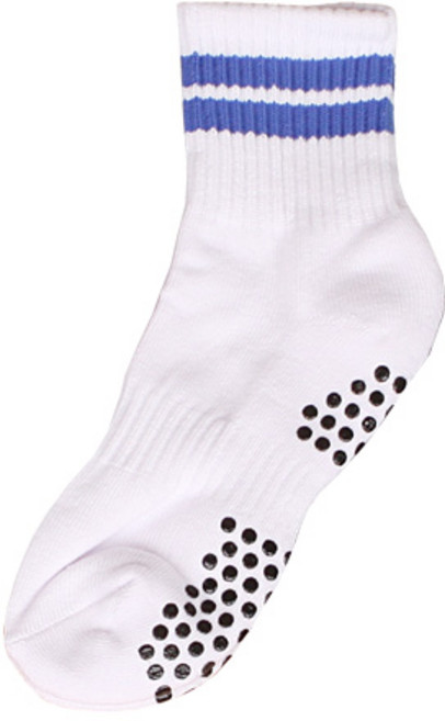 에어로빅 줄 중간양말, 화이트 + 블루줄, 1개