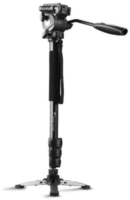 웨이펑 전문가용 3WAY 유압식 헤드 비디오 모노포드 미니 삼각대, WF-3958M
