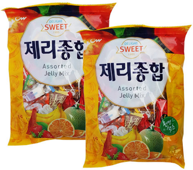 청우식품 제리종합 젤리, 500g, 2개