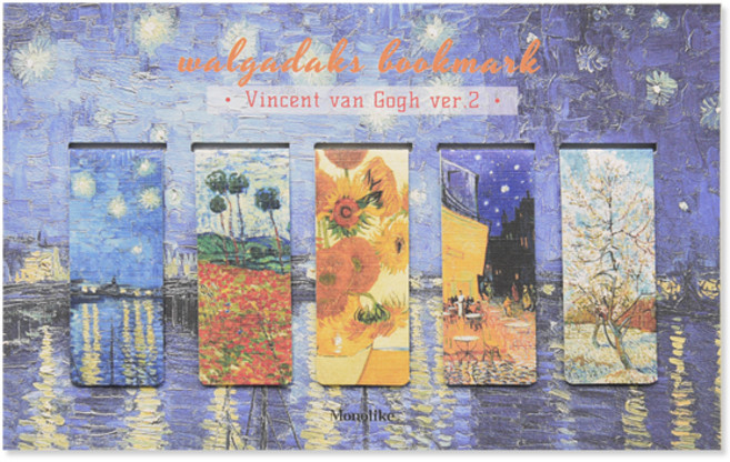 왈가닥스 마그네틱 북마크 5p 세트, 빈센트 반 고흐 ver2, 1세트
