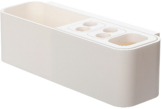 모나코올리브 무타공 전동칫솔 홀더, 화이트, 1개