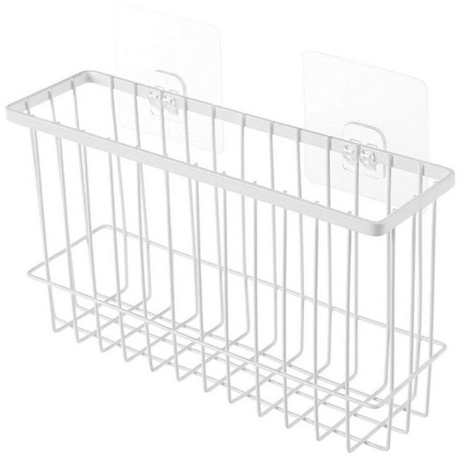 모나코올리브 크레바스 벽부착 양념병 목욕용품 수납함, 화이트, 1개