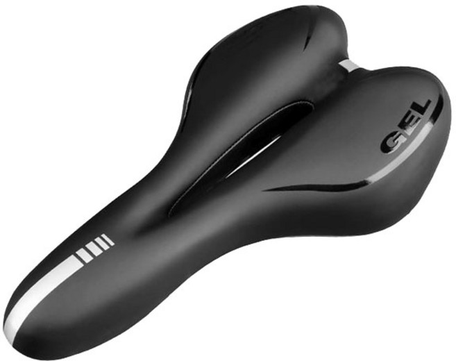 메이크스피드 자전거 전립선홀 레일식 안장, 블랙, 1개