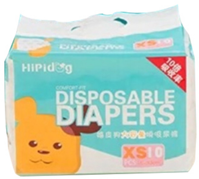 히피독 강아지 팬티형 생리 기저귀, 초소형, 10개입, 1개