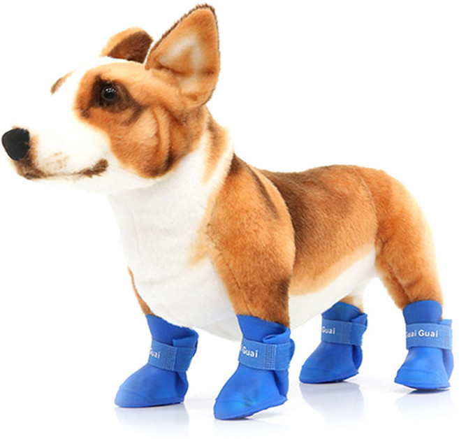 피카노리 반려동물 젤리 방수 슈즈, PECA6006(블루), 1개